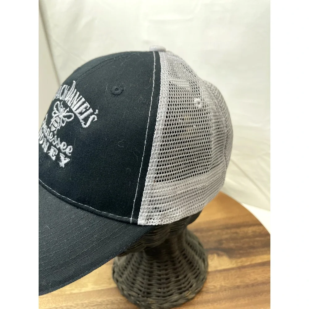 Jack Daniels‎ Tennessee Honey Hat Cap Black & Gray Strap Back Adjustable New